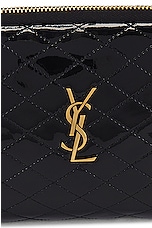 Saint Laurent Gaby Zipped Pouch With Chain Bag in Noir, view 8, click to view large image.