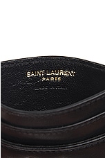 Saint Laurent Cassandre Credit Card Case in Noir, view 5, click to view large image.