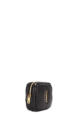 Saint Laurent Baby Cassandre Cosmetic Pouch in Noir, view 3, click to view large image.