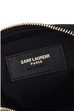 Saint Laurent Baby Cassandre Cosmetic Pouch in Noir, view 5, click to view large image.