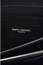 Saint Laurent Medium Sunset Chain Bag in Noir, view 7, click to view large image.