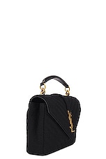 Saint Laurent Medium College Chain Bag in Noir, view 4, click to view large image.