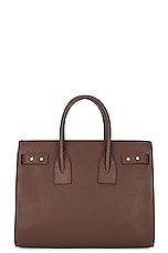 Saint Laurent Small Sac De Jour Supple Carryall Bag in Dark Noisette, view 4, click to view large image.
