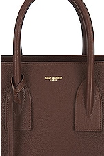 Saint Laurent Small Sac De Jour Supple Carryall Bag in Dark Noisette, view 8, click to view large image.
