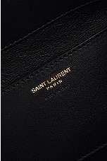 Saint Laurent Small Cassandre Envelope Pouch in Noir, view 6, click to view large image.