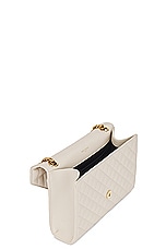 Saint Laurent Medium Envelope Chain Bag in Crema Soft, view 5, click to view large image.
