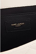 Saint Laurent Medium Envelope Chain Bag in Crema Soft, view 7, click to view large image.