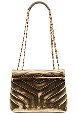 Saint Laurent Small Loulou Chain Bag in Dark Vintage Olive, view 3, click to view large image.