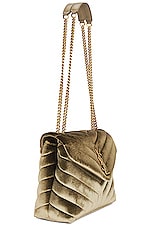 Saint Laurent Small Loulou Chain Bag in Dark Vintage Olive, view 4, click to view large image.