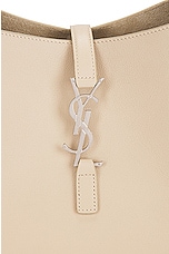 Saint Laurent Small Le 5 A 7 Supple Shoulder Bag in Seasalt, view 7, click to view large image.