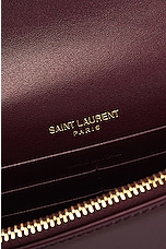 Saint Laurent Kate Tassel Chain Wallet Bag in Dark Red Wine, view 7, click to view large image.