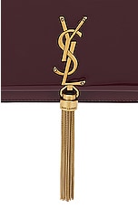 Saint Laurent Kate Tassel Chain Wallet Bag in Dark Red Wine, view 8, click to view large image.