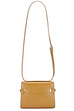 Saint Laurent Mini Manhattan Crossbody Bag in Tabac Brown, view 3, click to view large image.