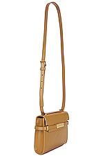 Saint Laurent Mini Manhattan Crossbody Bag in Tabac Brown, view 4, click to view large image.