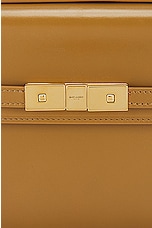 Saint Laurent Mini Manhattan Crossbody Bag in Tabac Brown, view 7, click to view large image.
