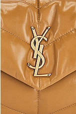 Saint Laurent Small Puffer Chain Bag in Praline, view 8, click to view large image.