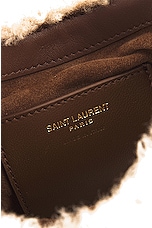 Saint Laurent Mini Le 5 A 7 Mini Vertical Bag in Natural Beige & Dark Cigar, view 6, click to view large image.