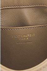 Saint Laurent Mini Le 5 A 7 Mini Vertical Bag in Matt Gold, view 6, click to view large image.