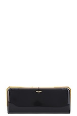 Saint Laurent New Minaudiere Charniere Clutch in Noir, view 1, click to view large image.