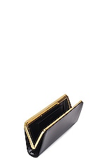 Saint Laurent New Minaudiere Charniere Clutch in Noir, view 4, click to view large image.