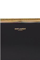 Saint Laurent New Minaudiere Charniere Clutch in Noir, view 6, click to view large image.