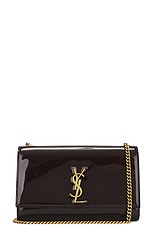 Saint Laurent Medium Kate Chain Bag in Spicy Chocolate, view 1, click to view large image.