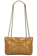 Saint Laurent Toy Puffer Bag in Tabac Brown, view 3, click to view large image.