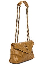 Saint Laurent Toy Puffer Bag in Tabac Brown, view 4, click to view large image.