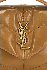 Saint Laurent Toy Puffer Bag in Tabac Brown, view 8, click to view large image.