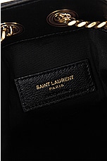 Saint Laurent Mini Joe Bucket Bag in Nero, view 6, click to view large image.