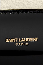 Saint Laurent Large Le Anne-marie Shoulder Bag in Off White & Noir, view 7, click to view large image.