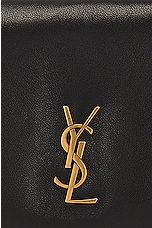 Saint Laurent Compact Calypso Pillow Wallet in Noir, view 6, click to view large image.