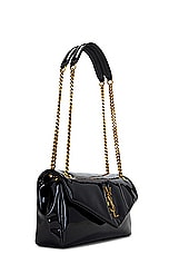Saint Laurent Calypso Chain Bag in Noir, view 4, click to view large image.