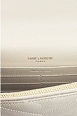 Saint Laurent Cassandre Envelope Chain Wallet Bag in Blanc Vintage, view 7, click to view large image.