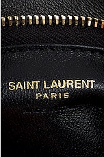 Saint Laurent Mini Calypso Zipped Pouch in Noir, view 5, click to view large image.