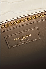 Saint Laurent Small Crocodile Sac De Jour Bag in Gris Glacier, view 6, click to view large image.