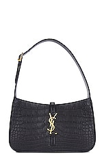 Saint Laurent Le 5 A 7 Alligator Hobo Bag in Notte, view 1, click to view large image.