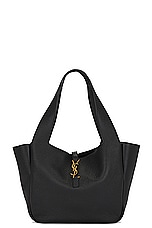 Saint Laurent Bea Supple Cabas Tote Bag in Nero, view 1, click to view large image.