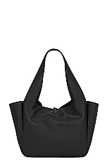Saint Laurent Bea Supple Cabas Tote Bag in Nero, view 3, click to view large image.