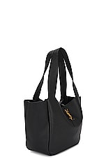 Saint Laurent Bea Supple Cabas Tote Bag in Nero, view 4, click to view large image.
