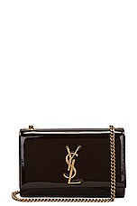 Saint Laurent Small Kate Chain Bag in Spicy Chocolate, view 1, click to view large image.