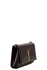 Saint Laurent Small Kate Chain Bag in Spicy Chocolate, view 4, click to view large image.
