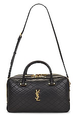 Saint Laurent New Duffle Bag in Noir, view 6, click to view large image.