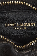 Saint Laurent Calypso Zipped Credit Card Case in Noir, view 5, click to view large image.