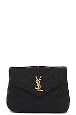 Saint Laurent Toy Loulou Strap Bag in Noir, view 1, click to view large image.