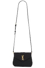 Saint Laurent Toy Loulou Strap Bag in Noir, view 6, click to view large image.