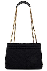 Saint Laurent Small Loulou Chain Bag in Noir, view 3, click to view large image.