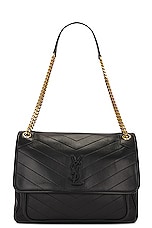 Saint Laurent Large Niki Chain Bag in Noir, view 1, click to view large image.