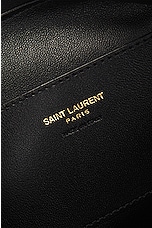 Saint Laurent Calypso Long Zipped Pouch in Noir, view 6, click to view large image.