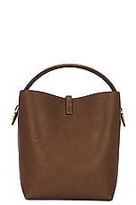 Saint Laurent Le 37 Bucket Bag in Wood Brown, view 4, click to view large image.